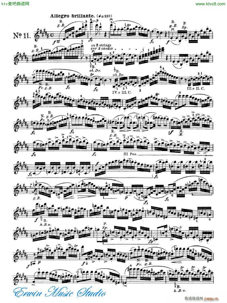 罗德 《罗德 24首练习曲Pierre Rode 24 Studi Per violino 09 16》简谱