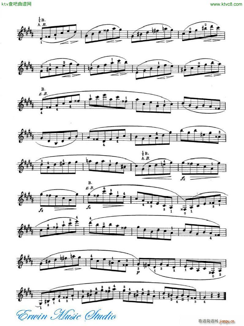 罗德 《罗德 24首练习曲Pierre Rode 24 Studi Per violino 09 16》简谱