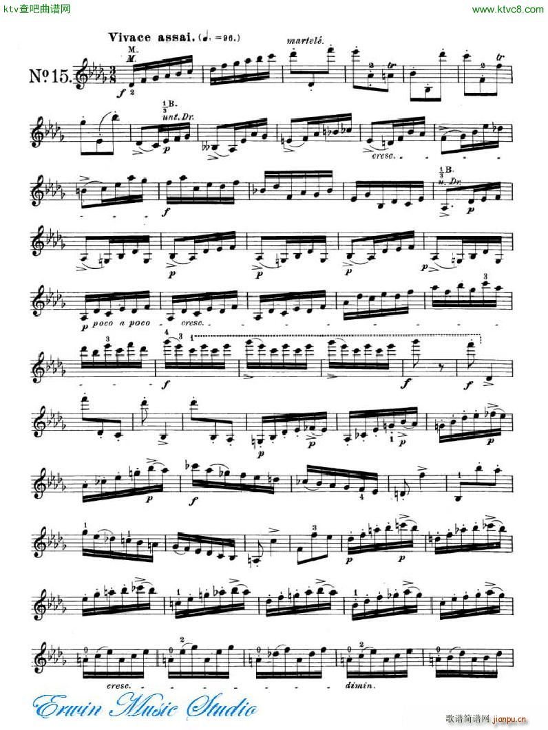 罗德 《罗德 24首练习曲Pierre Rode 24 Studi Per violino 09 16》简谱