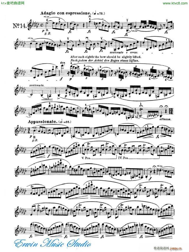 罗德 《罗德 24首练习曲Pierre Rode 24 Studi Per violino 09 16》简谱