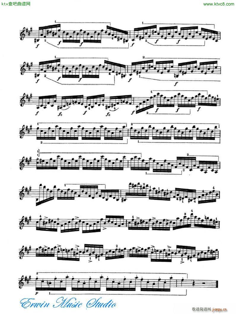 罗德 《罗德 24首练习曲Pierre Rode 24 Studi Per violino 01 08》简谱