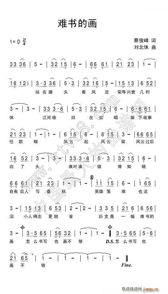 刘北休 蔡俊峰 《母校追忆》简谱