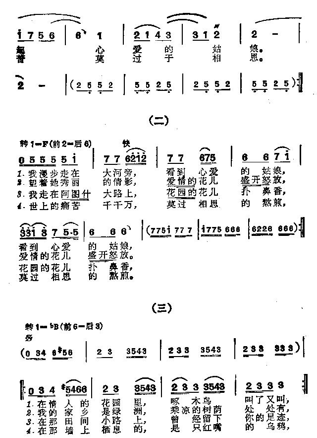 未知 《新阿图什》简谱