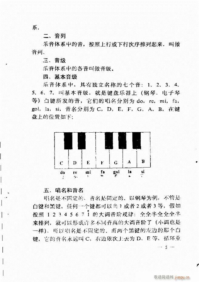 未知 《音乐简明教程 目录1-60》简谱