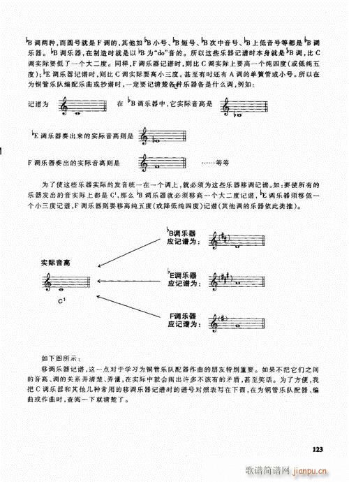 未知 《管乐队编配教程121-140》简谱