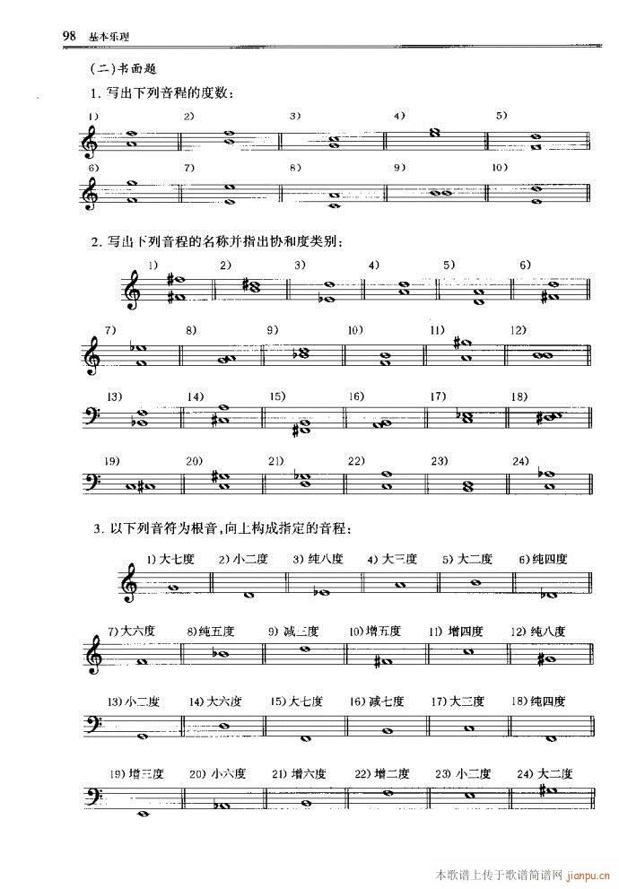 未知 《音乐基本理论81-120》简谱