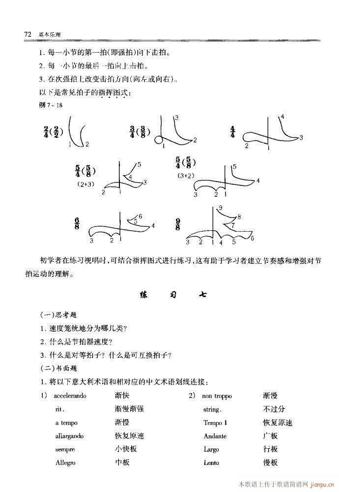 未知 《音乐基本理论41-80》简谱