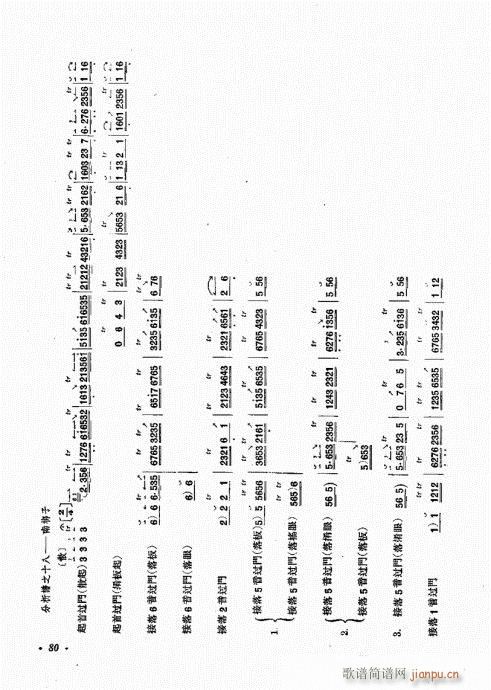 未知 《京胡演奏基础  厉不害编著61-80》简谱