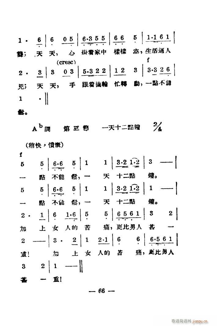 陈燕燕 黎莉莉 《新女性（组歌）》简谱