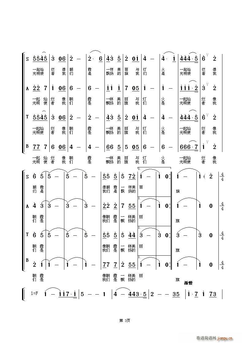 南通市春之声合唱团   王子和 《我们的名字（企业歌曲）》简谱