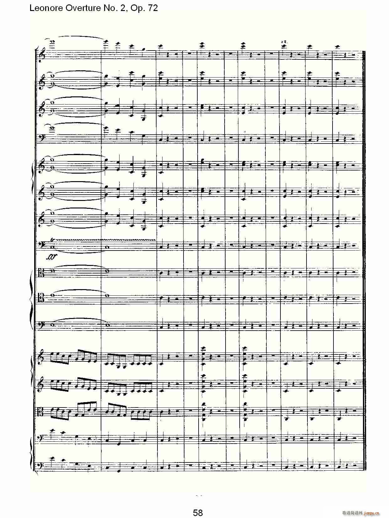 朴素传幽真 《Leonore Overture No. 2，Op. 72（二）》简谱