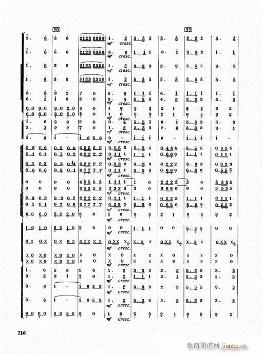 未知 《管乐队编配教程201-220》简谱