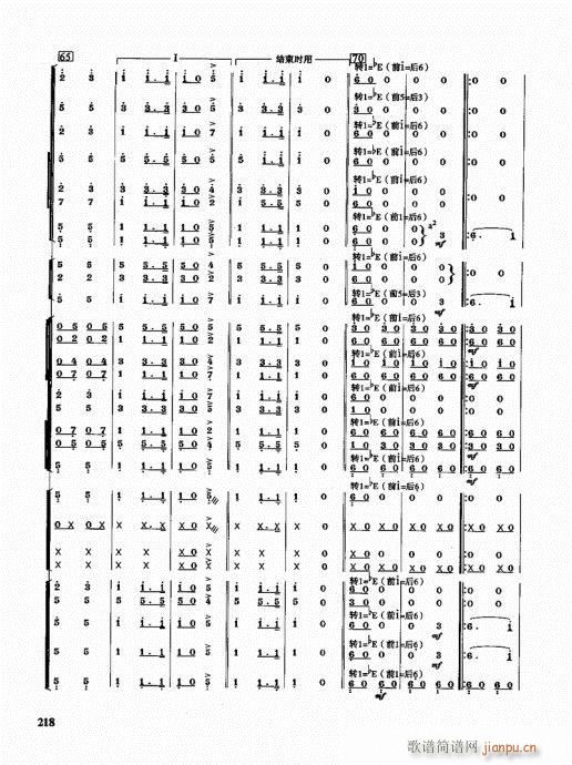 未知 《管乐队编配教程201-220》简谱
