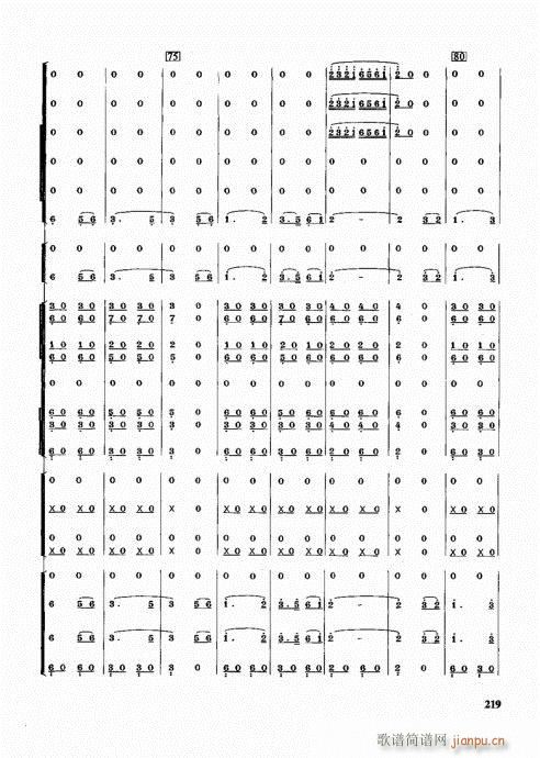 未知 《管乐队编配教程201-220》简谱