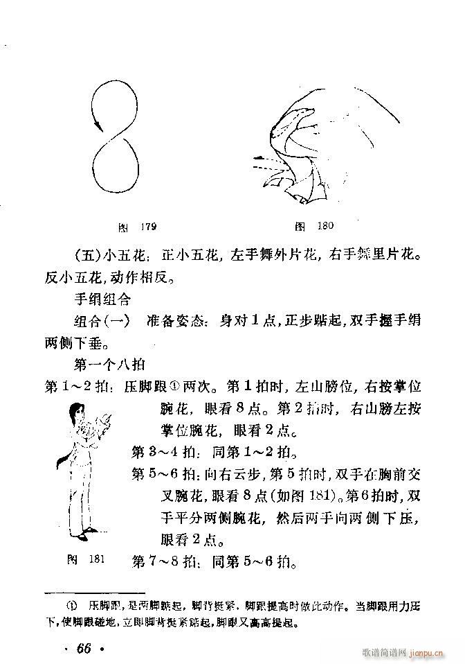 未知 《舞蹈动作选41-80》简谱