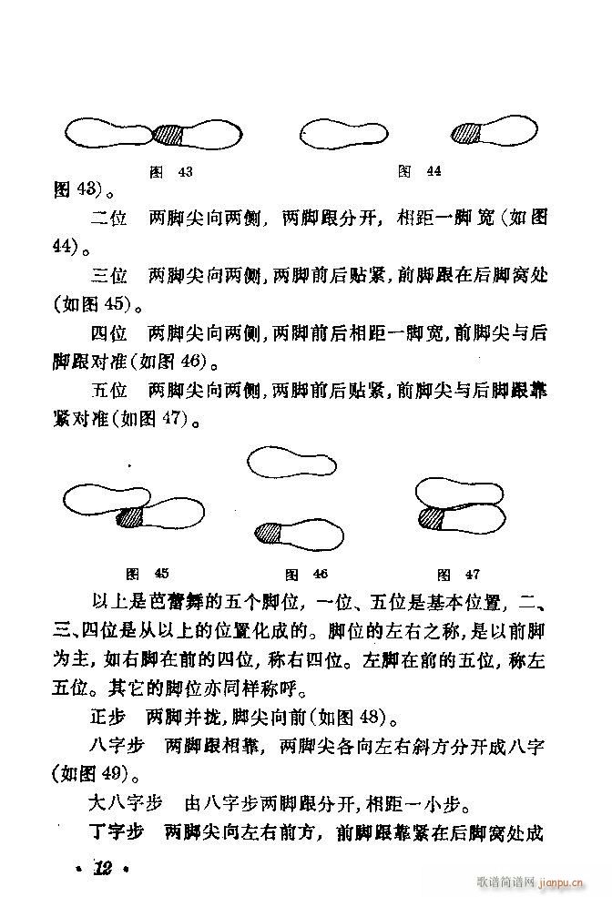 未知 《舞蹈动作选 目录-40》简谱