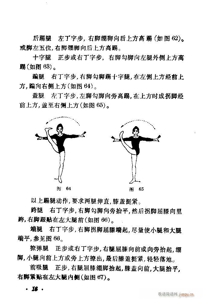 未知 《舞蹈动作选 目录-40》简谱