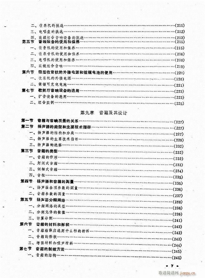 未知 《音响设备原理与维修目录 1-60》简谱