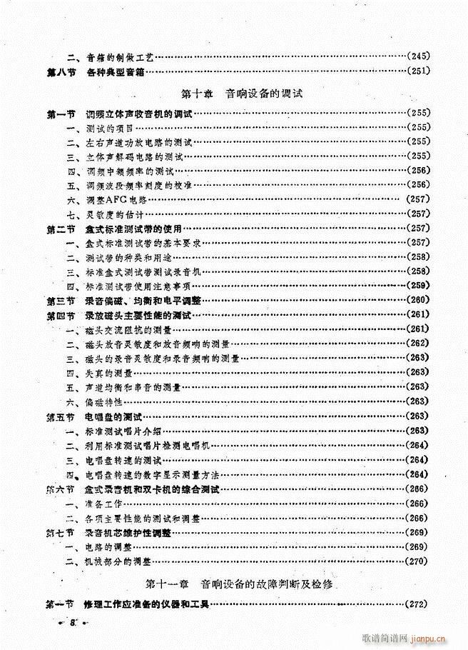 未知 《音响设备原理与维修目录 1-60》简谱