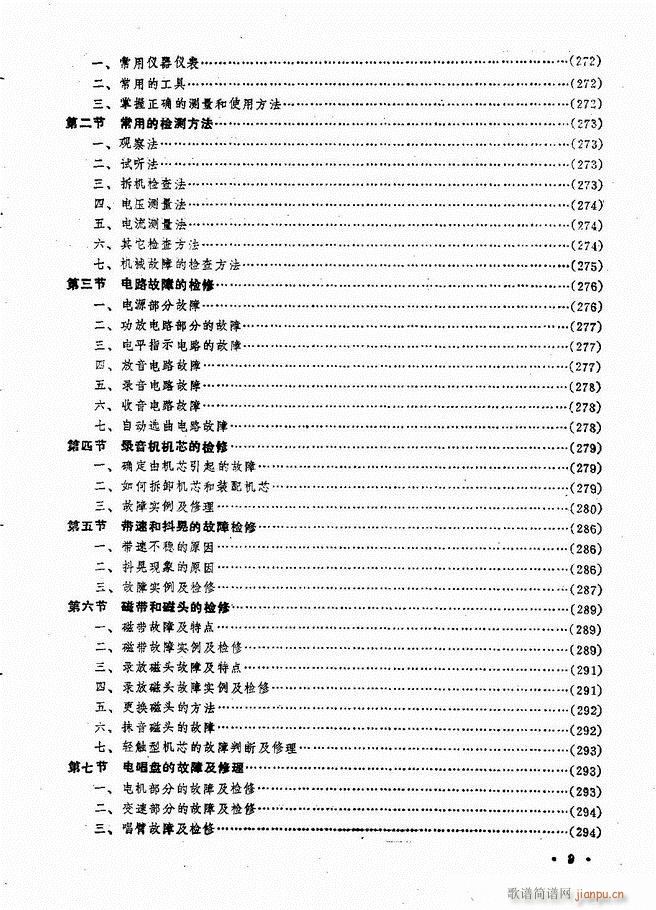 未知 《音响设备原理与维修目录 1-60》简谱