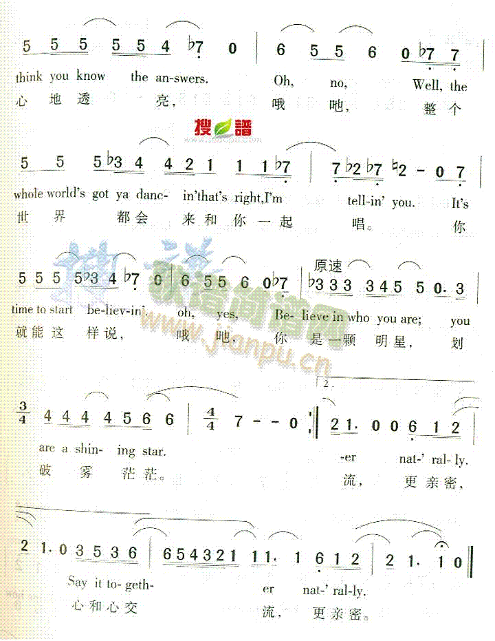 未知 《Say you Say Me》简谱