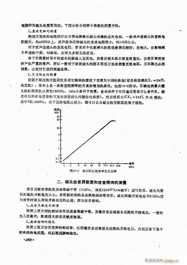 未知 《音响设备原理与维修241-305》简谱