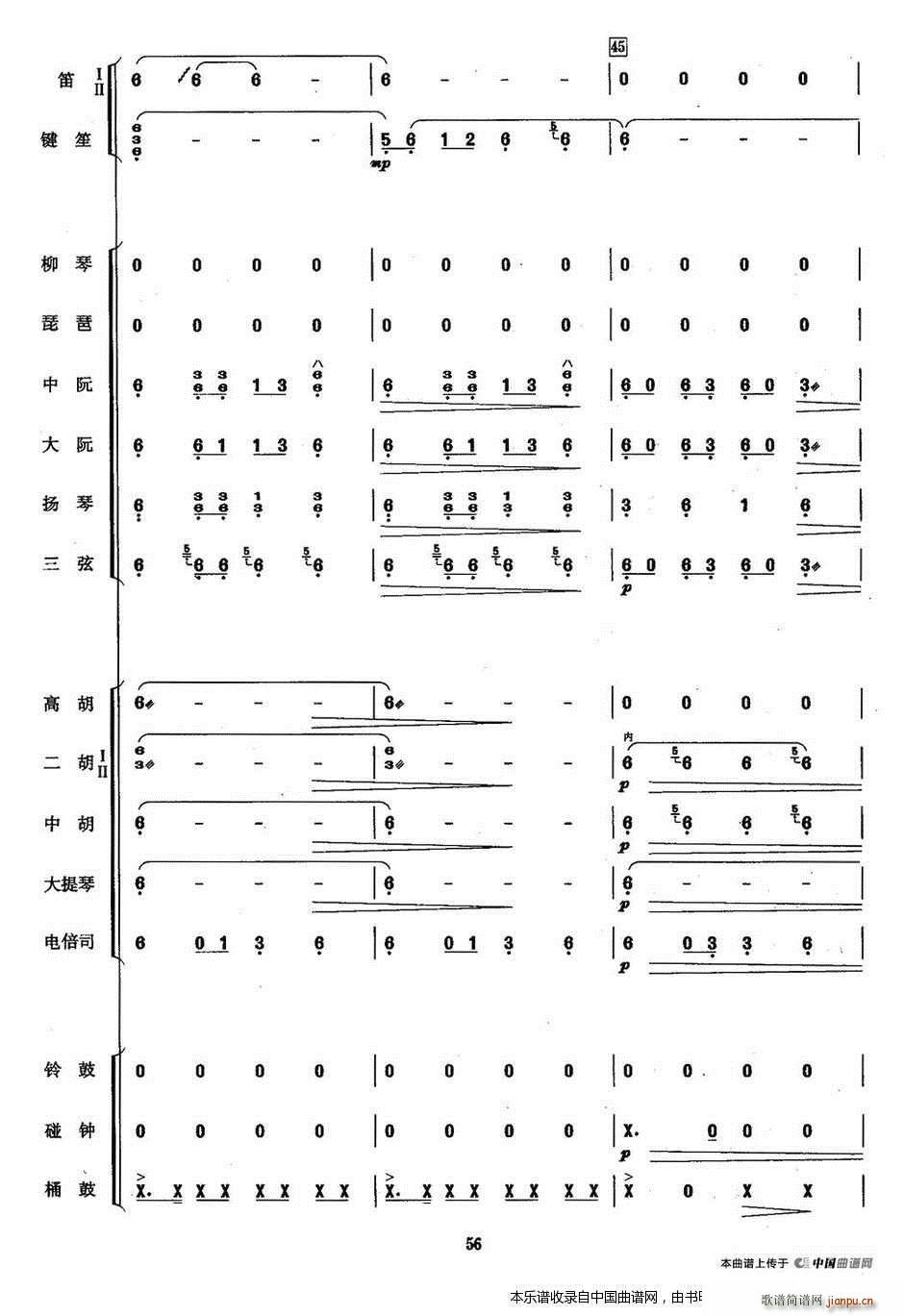 未知 《吉祥鼓 乐器谱》简谱