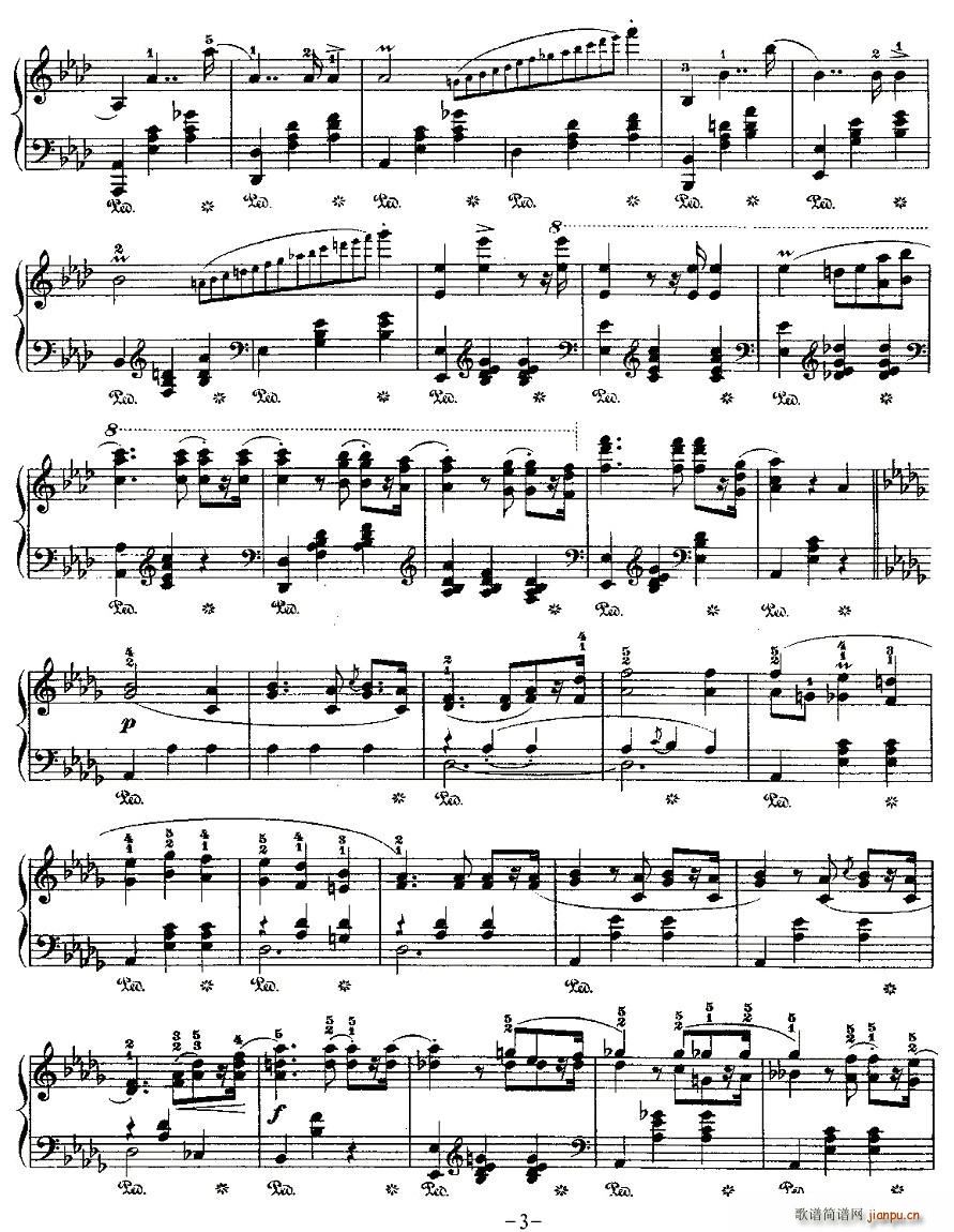 未知 《valse brillante，Op.34, No.1》简谱