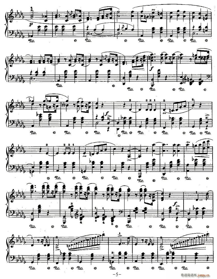 未知 《valse brillante，Op.34, No.1》简谱