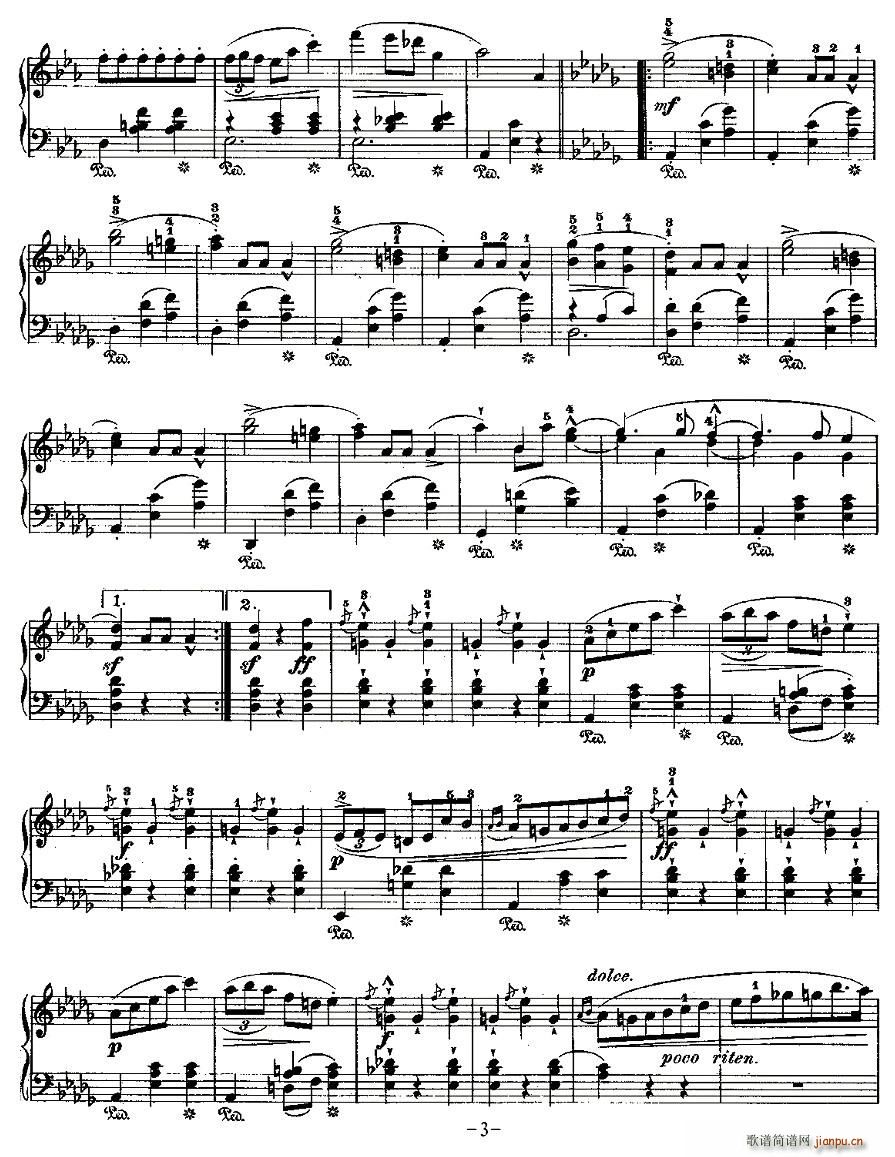 未知 《Grande valse brillante，Op.18,No.1》简谱