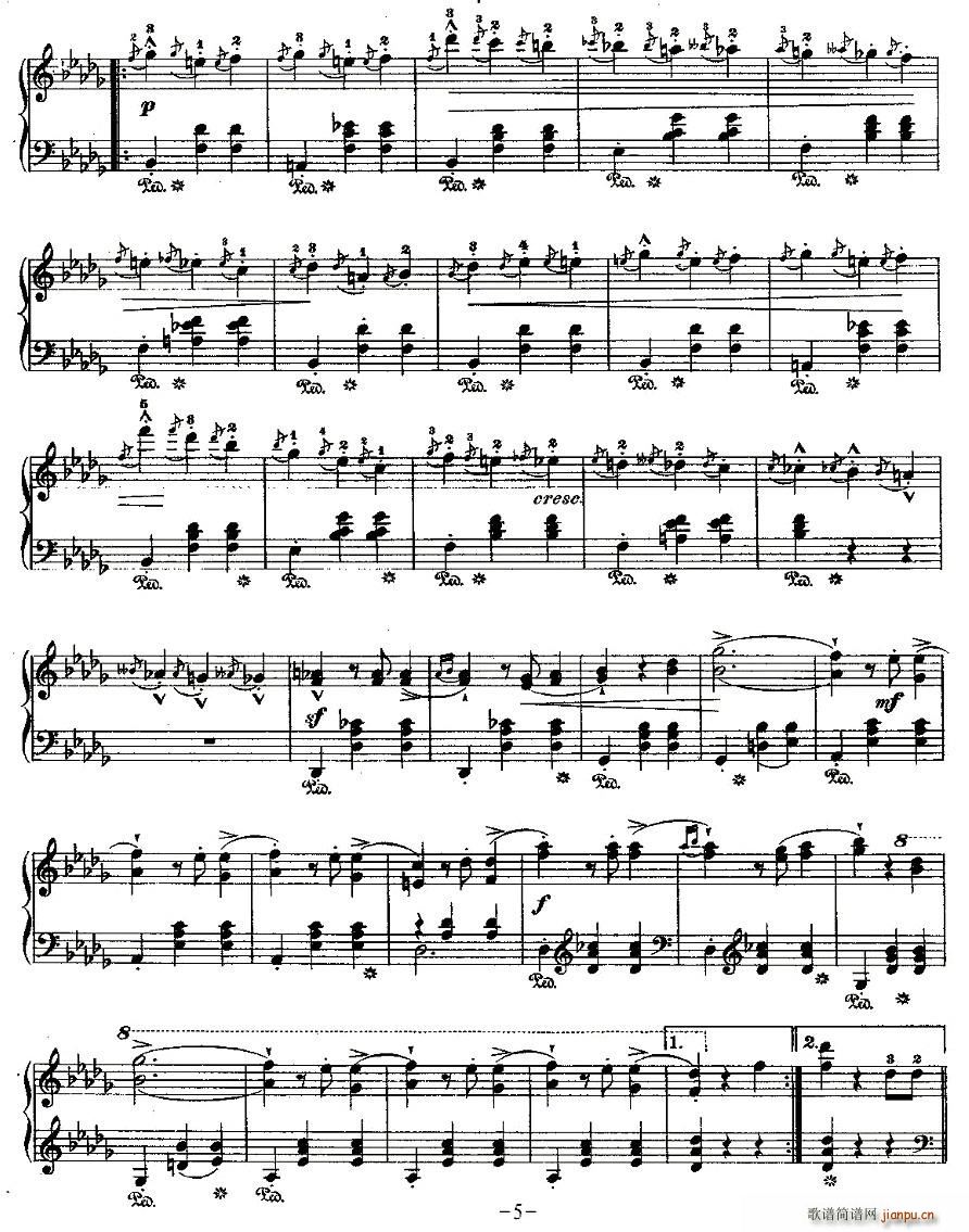 未知 《Grande valse brillante，Op.18,No.1》简谱