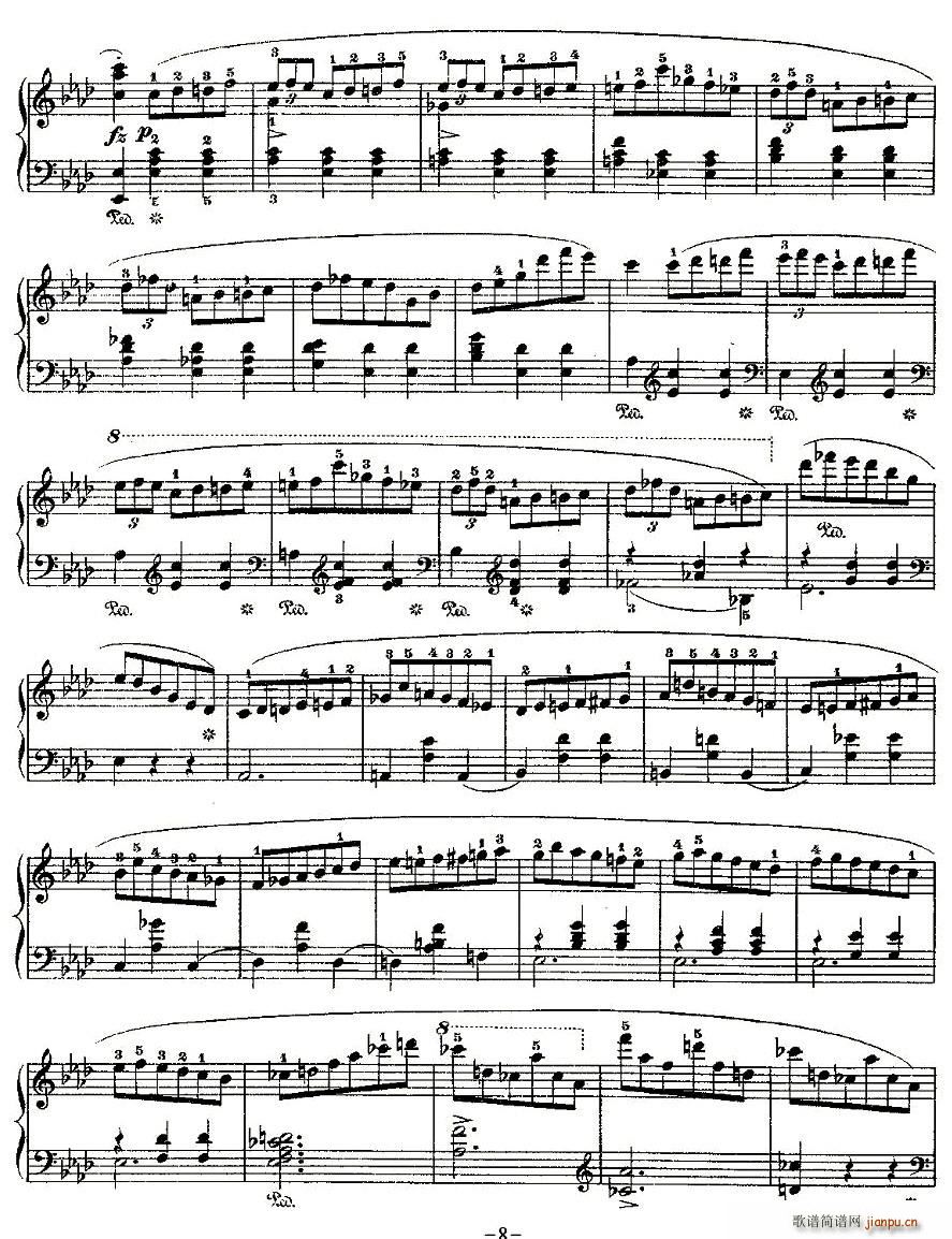 未知 《valse brillante，Op.34, No.1》简谱