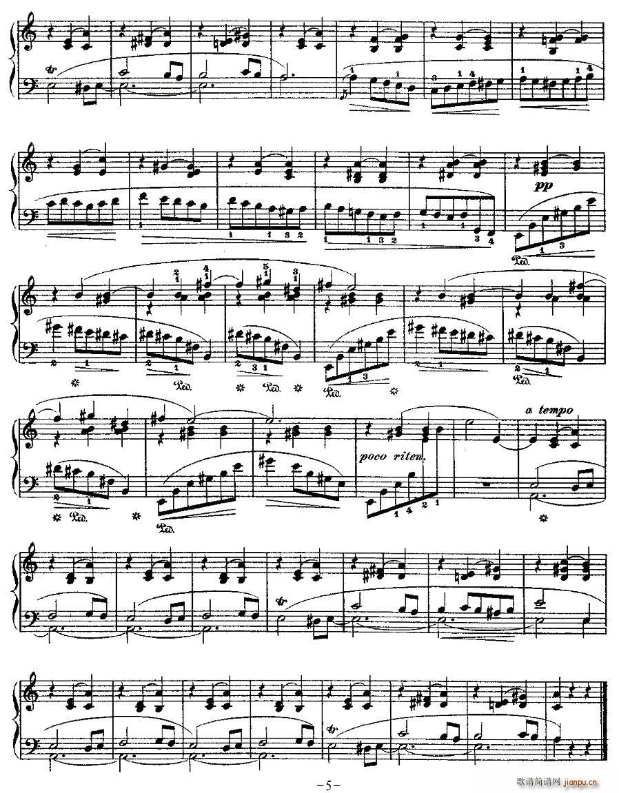 未知 《valse brillante，Op.34, No.2》简谱