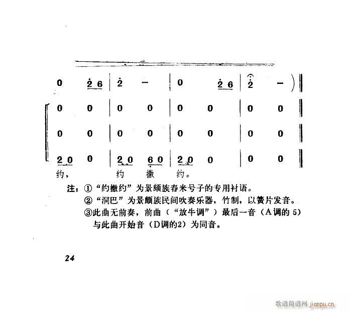 天津少年广播合唱团 《景颇童谣-2 舂米谣》简谱