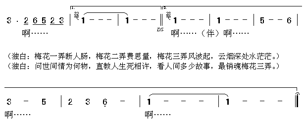 未知 《梅花三弄2》简谱