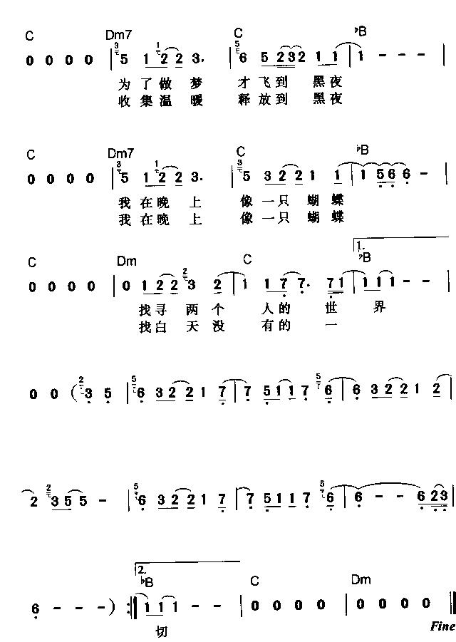 未知 《十二种颜色》简谱