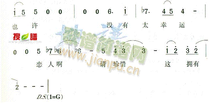 未知 《恋人啊》简谱