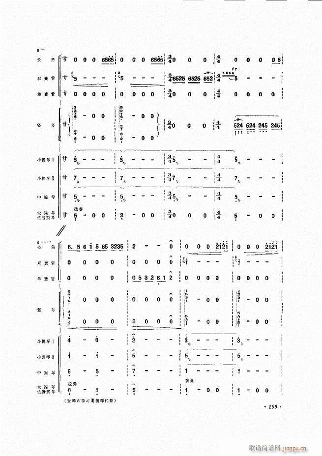 未知 《小型乐队编配b 61-120》简谱