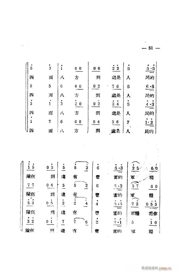 生产大合 《唱（完整本）》简谱