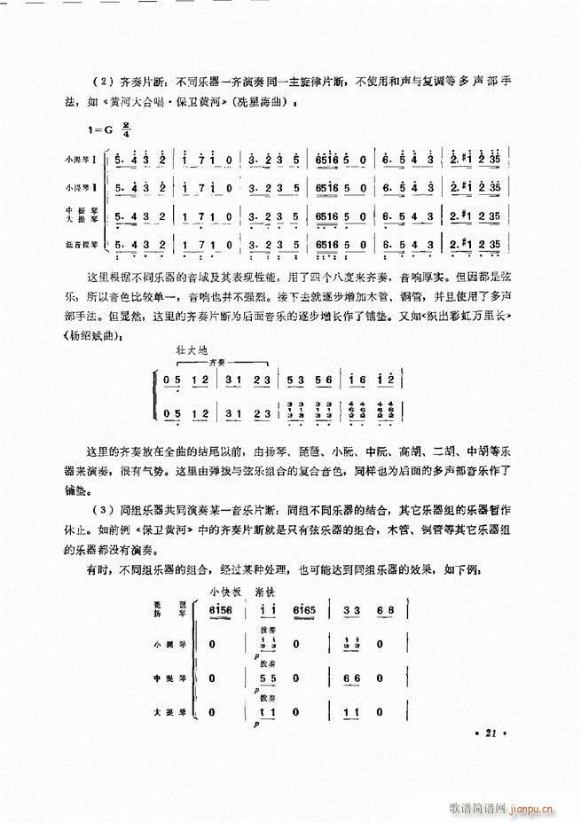 未知 《小型乐队编配b 目录前言 1-60》简谱