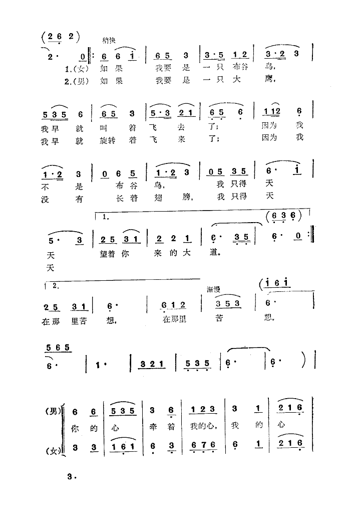 祝爱兰林金元 《草原之歌》简谱