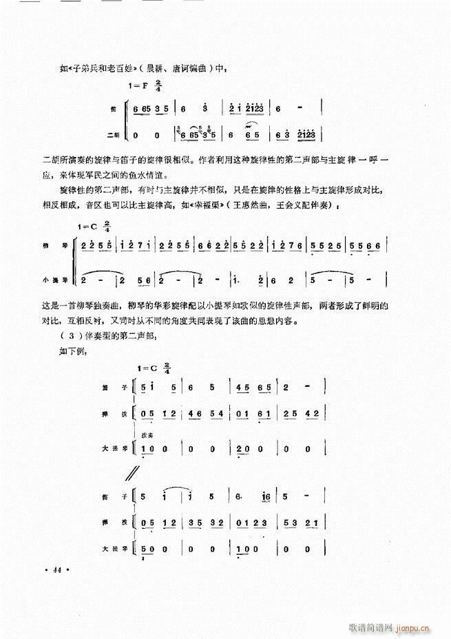 未知 《小型乐队编配b 目录前言 1-60》简谱