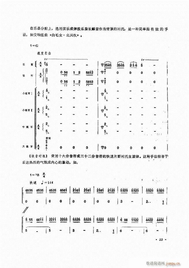 未知 《小型乐队编配b 目录前言 1-60》简谱