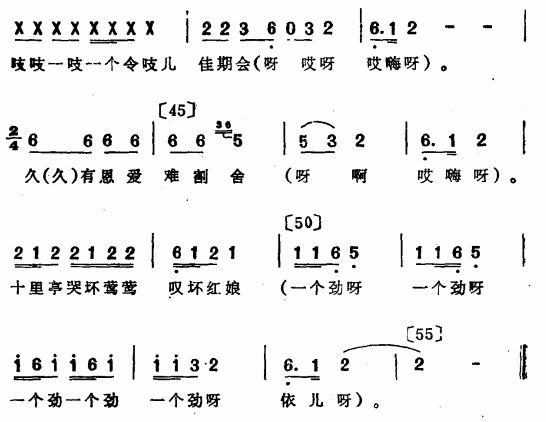 未知 《大西厢(二人转)》简谱