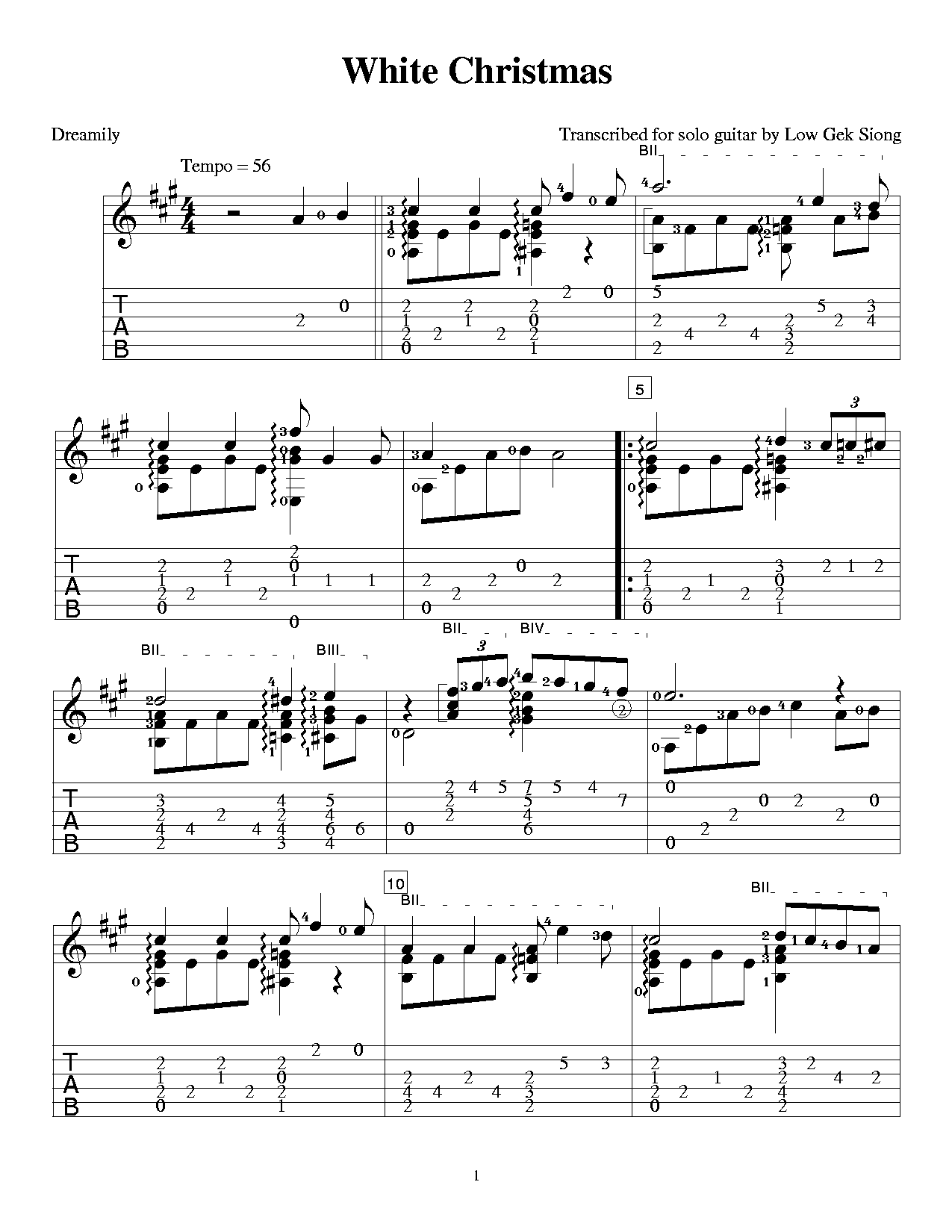 经典名曲   好饭换坏饭 《白色圣诞节》简谱