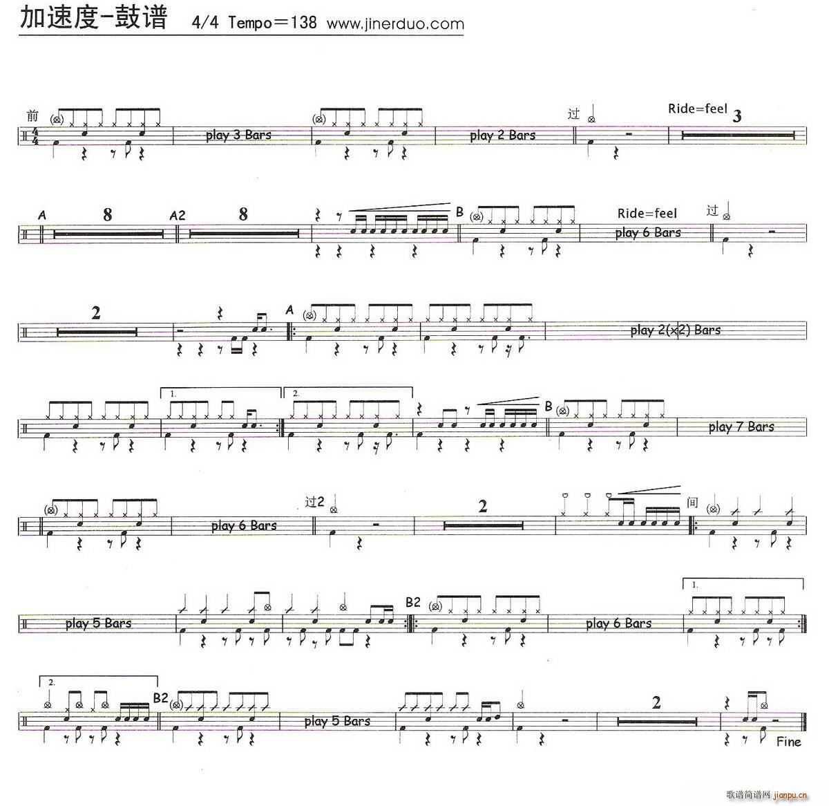 未知 《加速度（架子 ）》简谱