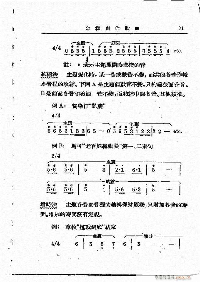 未知 《怎样创作歌曲 61-120》简谱