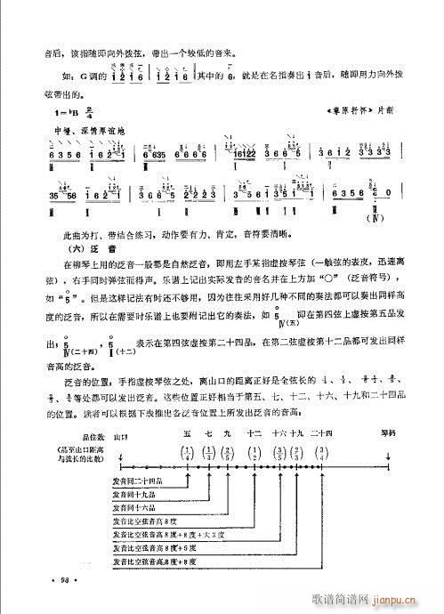 未知 《柳琴演奏法  （修订本）81-100》简谱