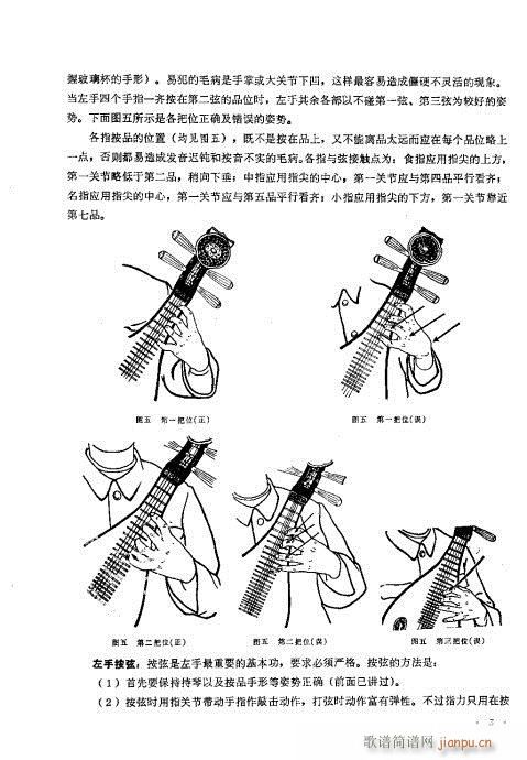 未知 《柳琴演奏法  （修订本）目录1-20》简谱