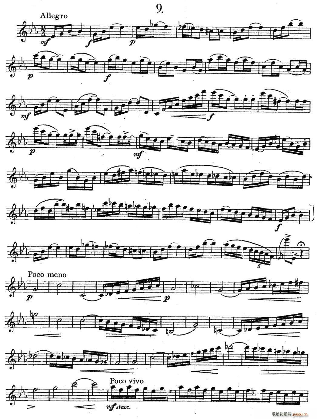 未知 《奇特克-萨克斯练习曲之九（ETUDY PRO SAXOPHON - FR ZITRK.op.3）》简谱